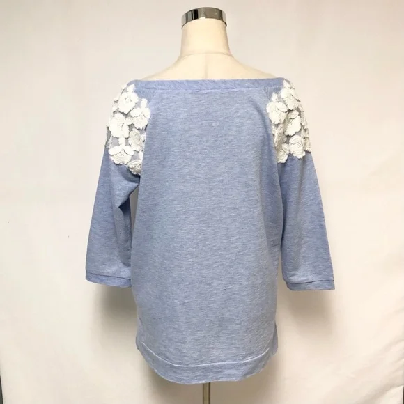 Alexia Admor Lace Detail Sweatshirt Sz S - Picture 7 of 9
